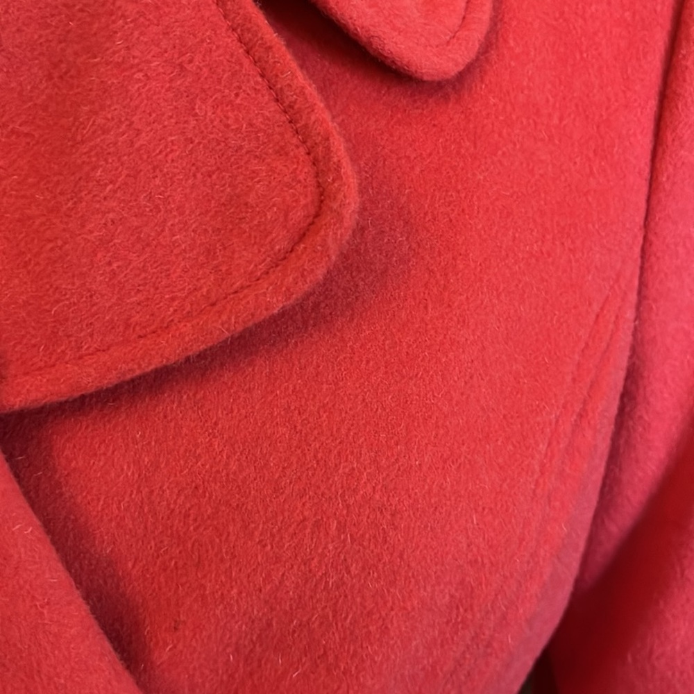 The Limited Orange Crop Wool Blend Double breast Pea Coat w/Gold Buttons Size S - Picture 8 of 13
